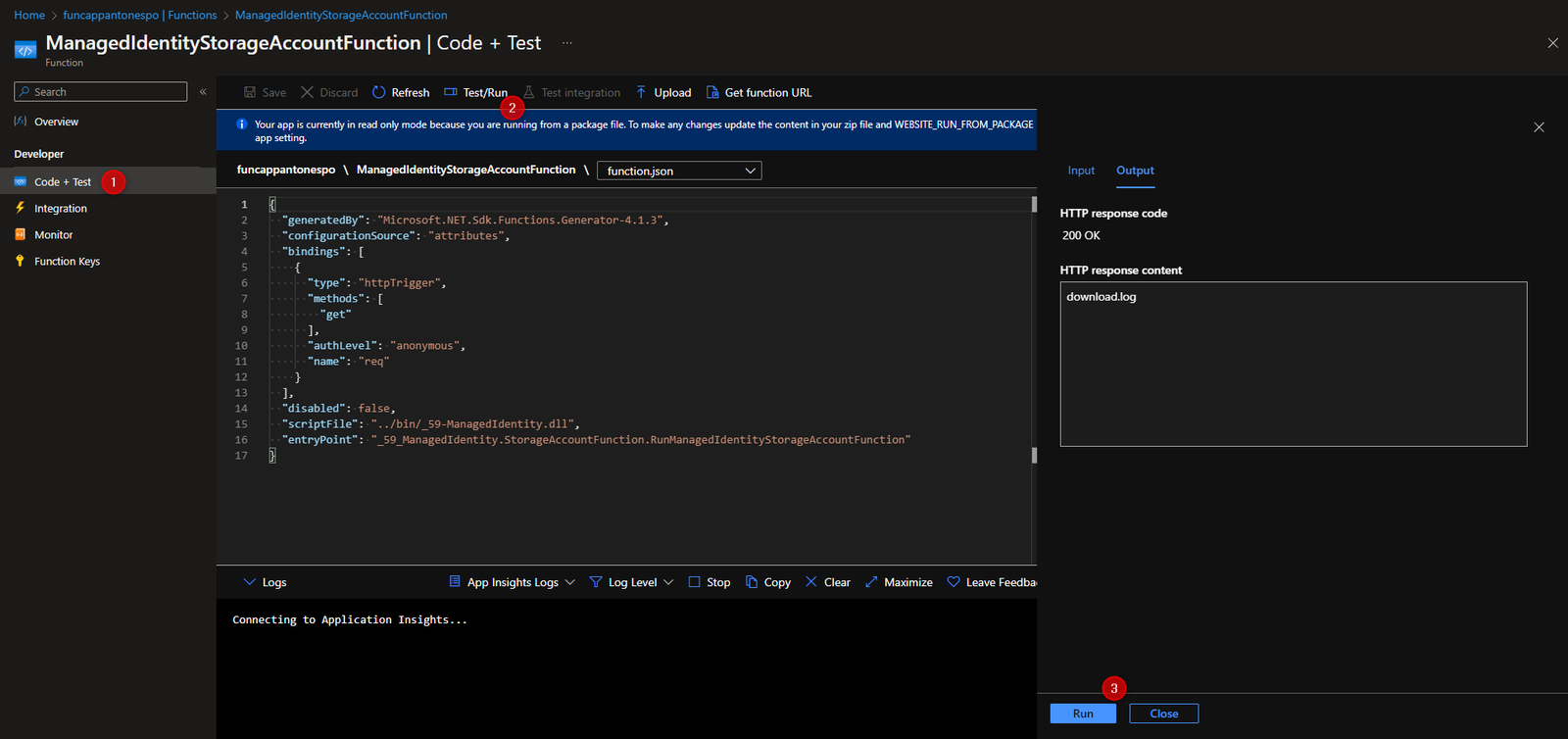 Authenticate Azure Function to Azure Storage Account using Managed ...